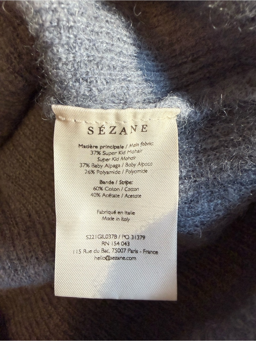 Sezane (la maille) Mohair Cardigan, Women’s Like New - Picture 5 of 5